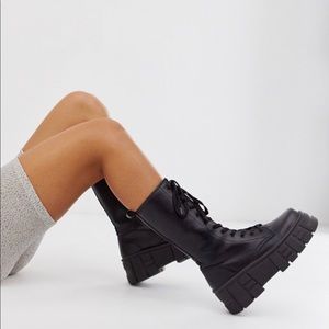 Athens Chunky High Lace Up Boot - ASOS